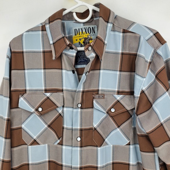 Dixxon Flannel Company T Street Medium Button Up Long Sleeve Blue Shirt Mens - Picture 9 of 10